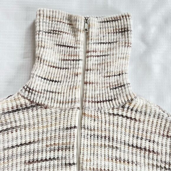 Christopher & Banks Space Dyed Shaker Stitch Zip Front Cardigan Sweater Size XL - Picture 8 of 15